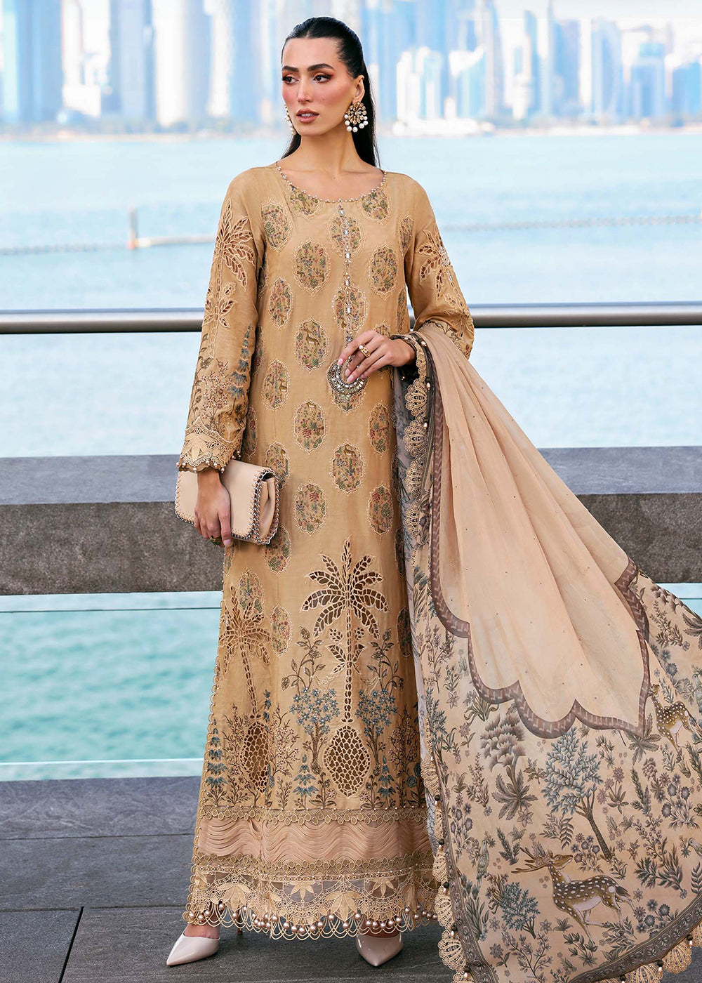 Buy Now Premium Luxury Lawn '26 by Maria B | D-2605A Online in US, UK, Canada, France, Italy, Germany, Greece, Sweden, UAE, Africa & Worldwide at Empress.