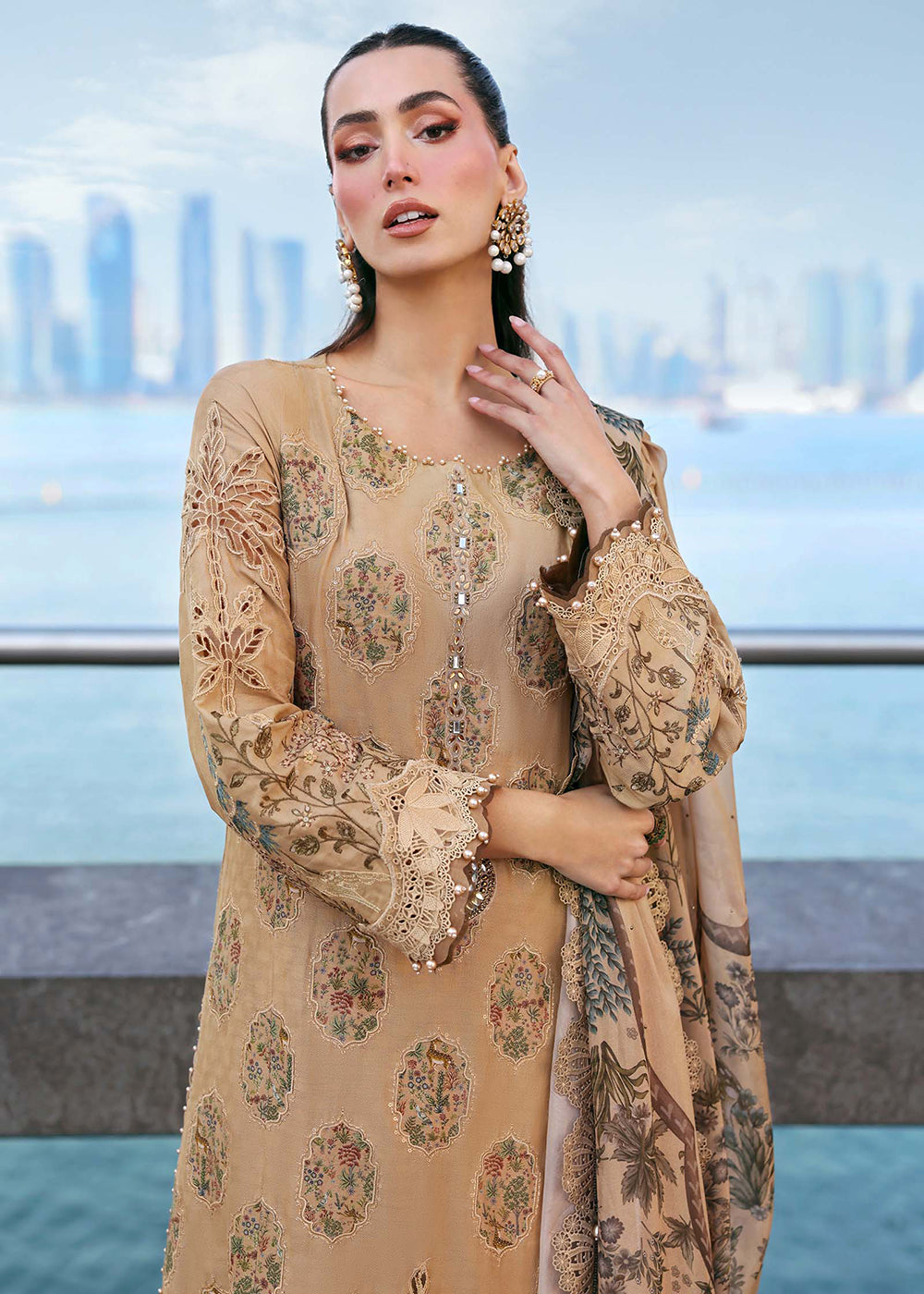 Buy Now Premium Luxury Lawn '26 by Maria B | D-2605A Online in US, UK, Canada, France, Italy, Germany, Greece, Sweden, UAE, Africa & Worldwide at Empress.