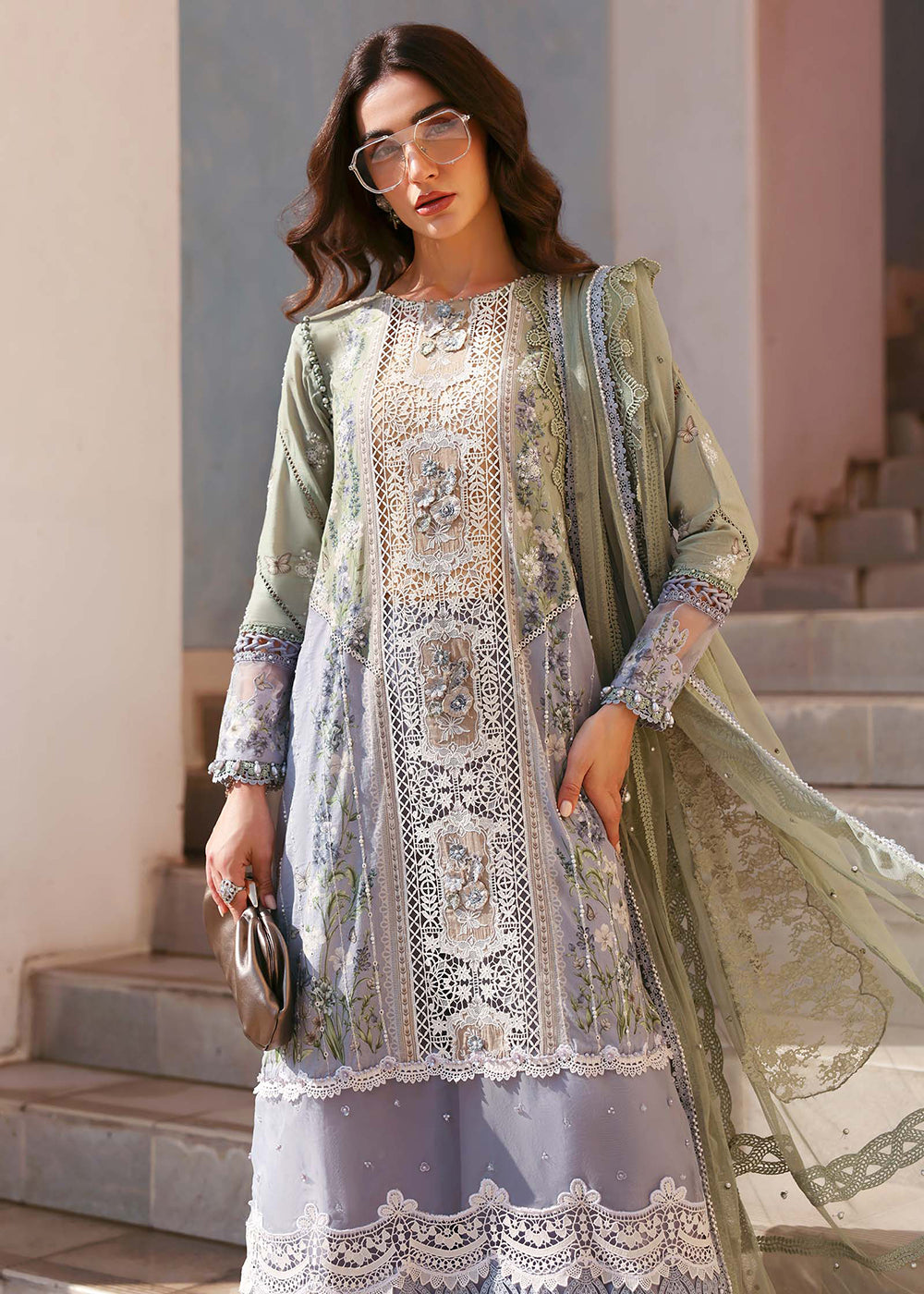 Buy Now Premium Luxury Lawn '26 by Maria B | D-2606B Online in US, UK, Canada, France, Italy, Germany, Greece, Sweden, UAE, Africa & Worldwide at Empress.