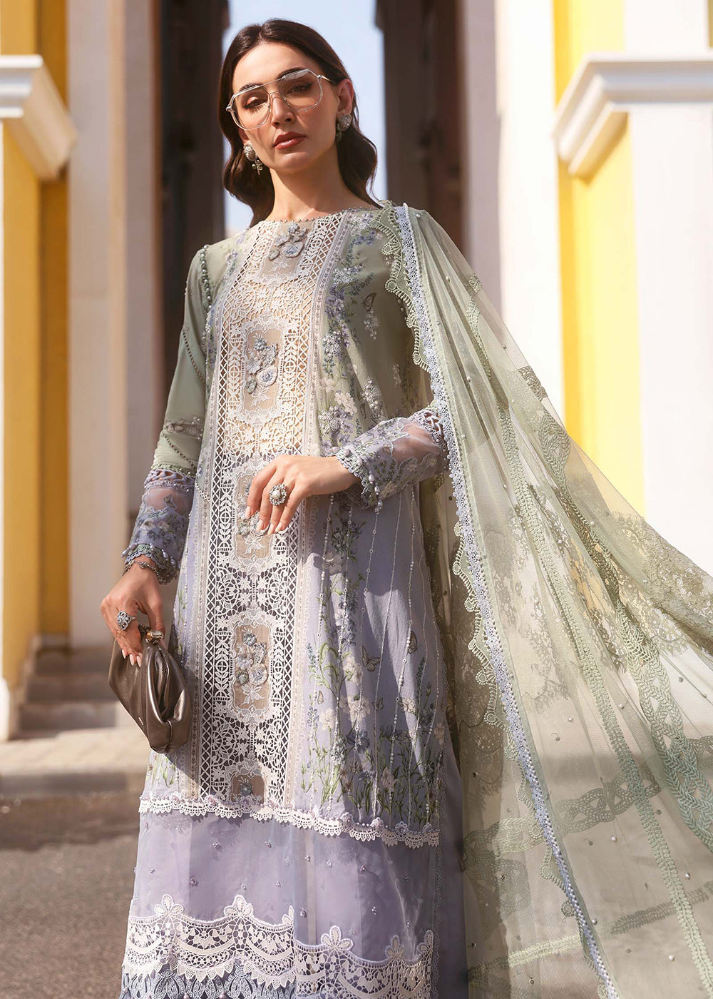 Buy Now Premium Luxury Lawn '26 by Maria B | D-2606B Online in US, UK, Canada, France, Italy, Germany, Greece, Sweden, UAE, Africa & Worldwide at Empress.