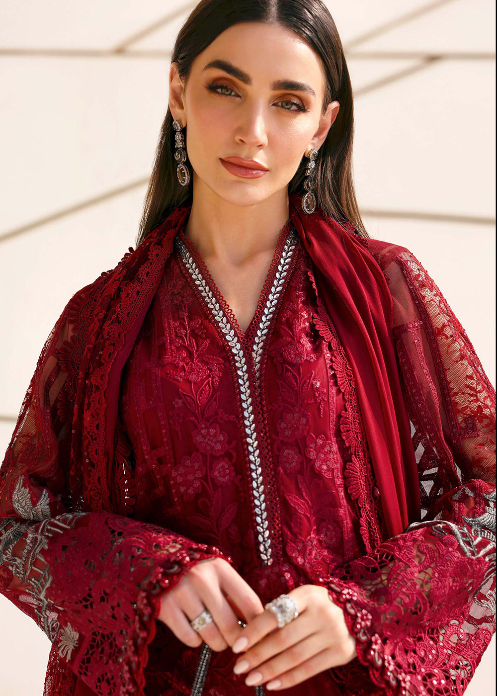 Buy Now Premium Luxury Lawn '26 by Maria B | D-2607A Online in US, UK, Canada, France, Italy, Germany, Greece, Sweden, UAE, Africa & Worldwide at Empress.