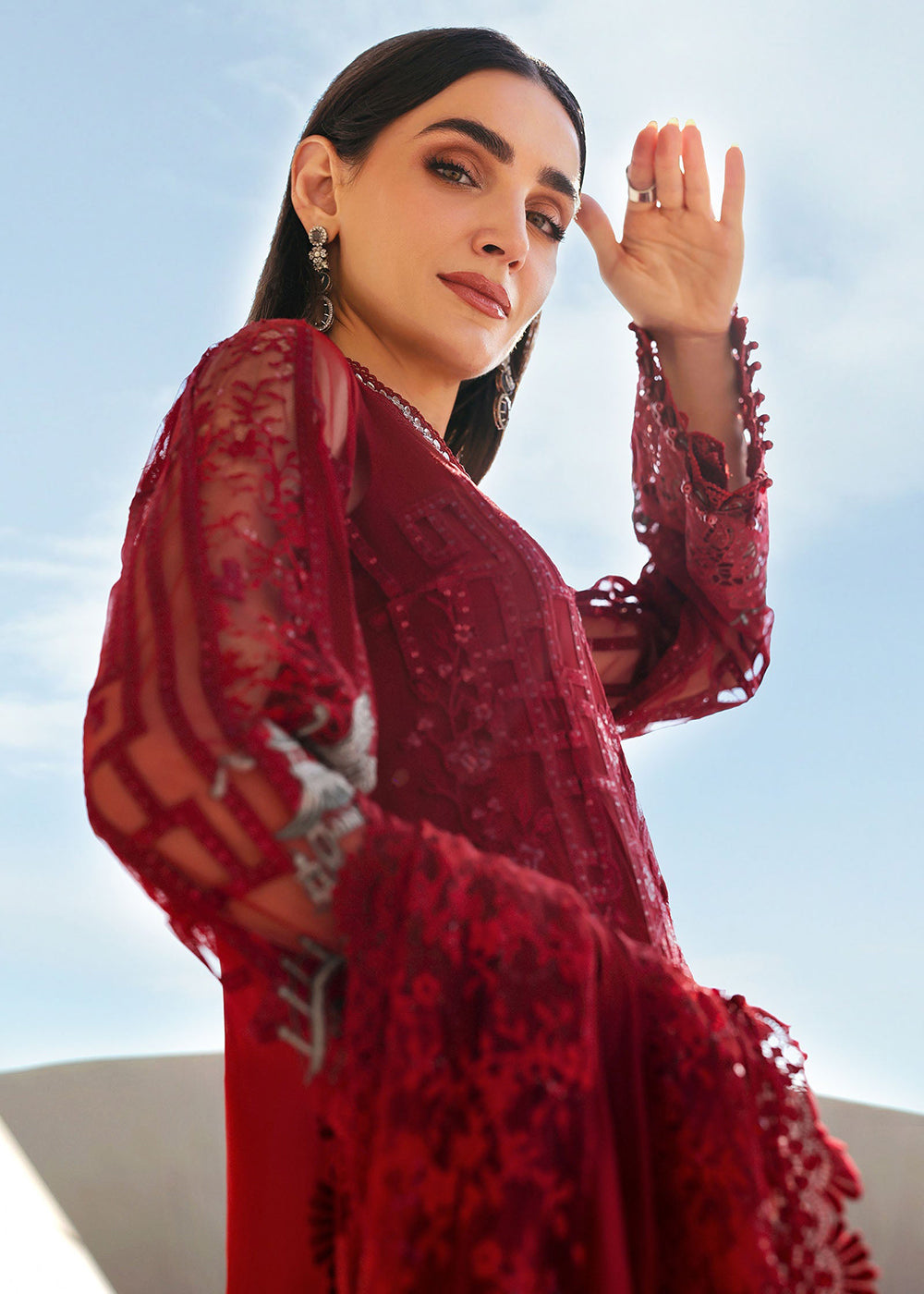 Buy Now Premium Luxury Lawn '26 by Maria B | D-2607A Online in US, UK, Canada, France, Italy, Germany, Greece, Sweden, UAE, Africa & Worldwide at Empress.