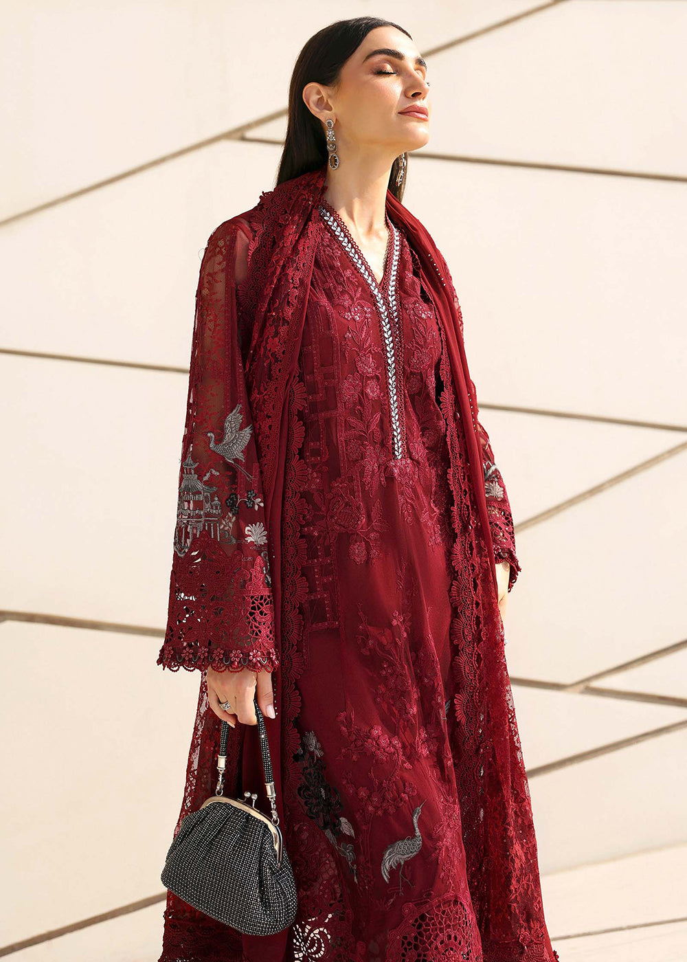 Buy Now Premium Luxury Lawn '26 by Maria B | D-2607A Online in US, UK, Canada, France, Italy, Germany, Greece, Sweden, UAE, Africa & Worldwide at Empress.