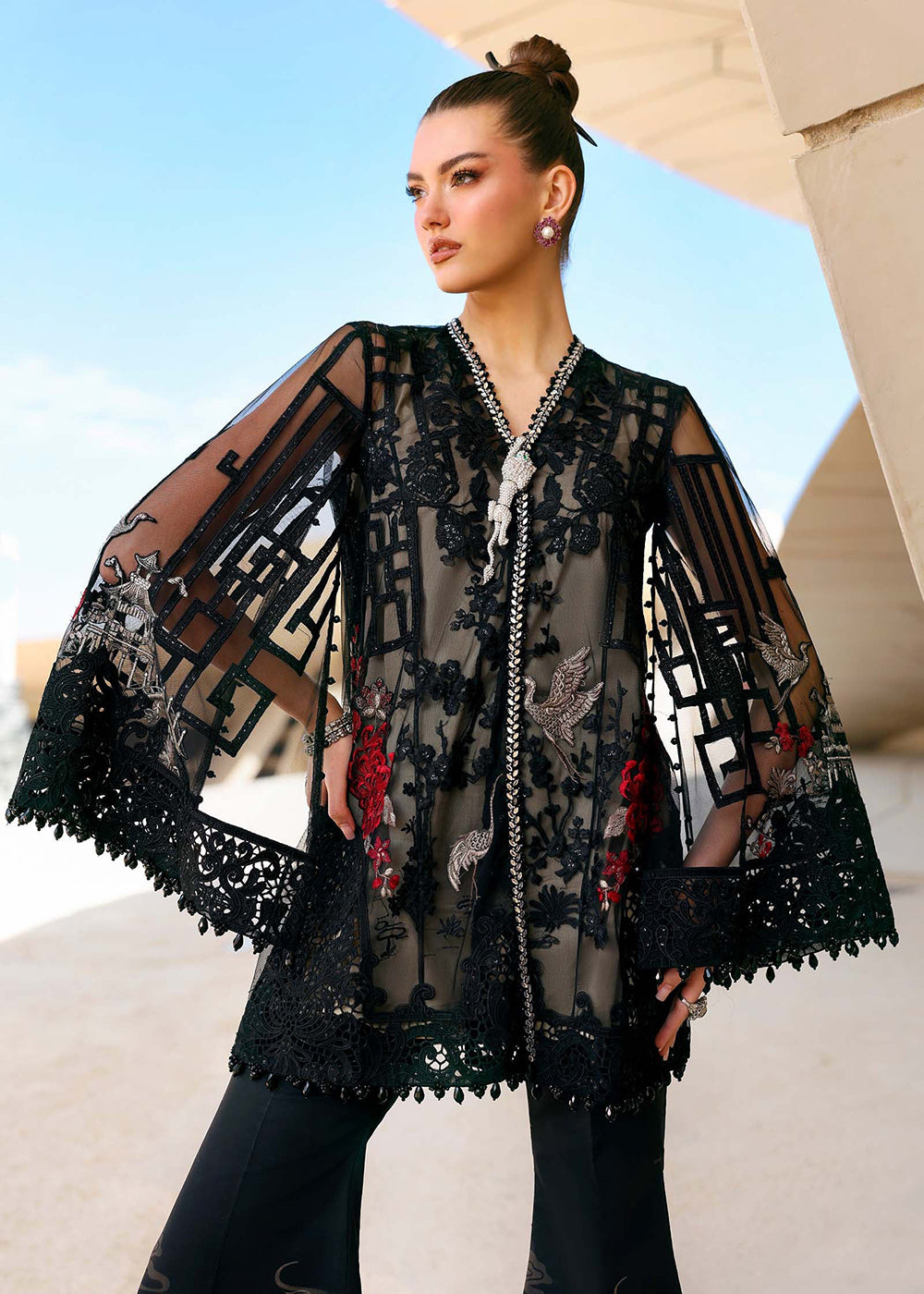 Buy Now Premium Luxury Lawn '26 by Maria B | D-2607B Online in US, UK, Canada, France, Italy, Germany, Greece, Sweden, UAE, Africa & Worldwide at Empress.