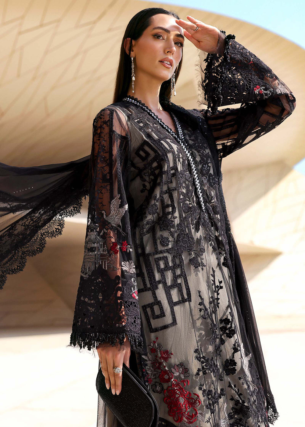 Buy Now Premium Luxury Lawn '26 by Maria B | D-2607B Online in US, UK, Canada, France, Italy, Germany, Greece, Sweden, UAE, Africa & Worldwide at Empress.