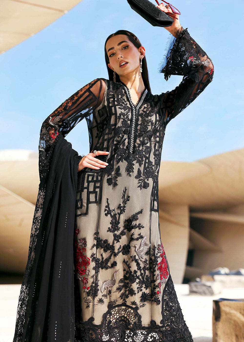 Buy Now Premium Luxury Lawn '26 by Maria B | D-2607B Online in US, UK, Canada, France, Italy, Germany, Greece, Sweden, UAE, Africa & Worldwide at Empress.