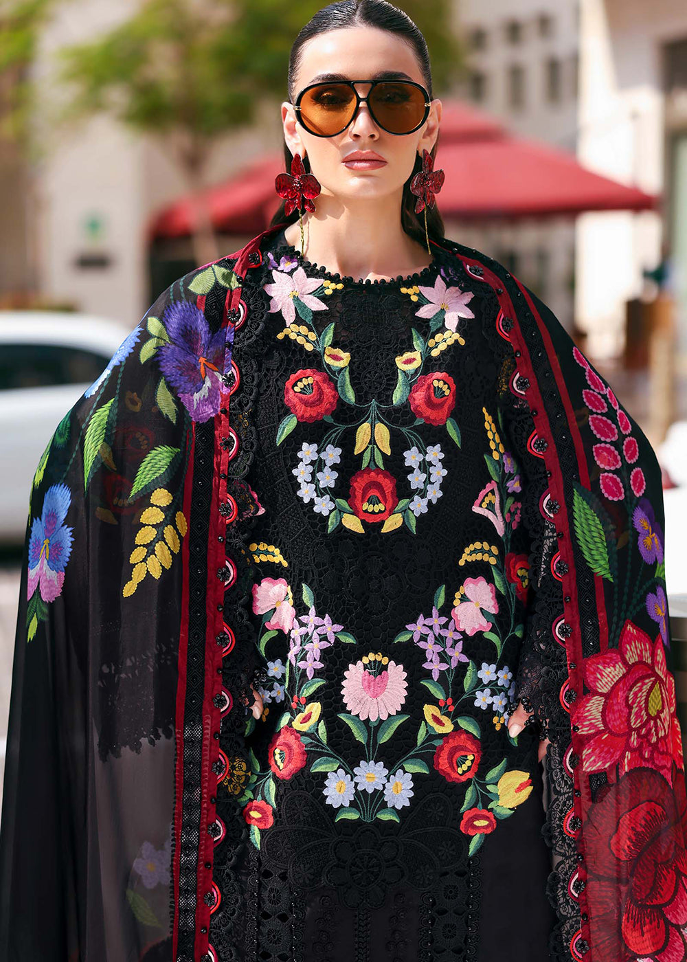 Buy Now Premium Luxury Lawn '26 by Maria B | D-2610B Online in US, UK, Canada, France, Italy, Germany, Greece, Sweden, UAE, Africa & Worldwide at Empress.