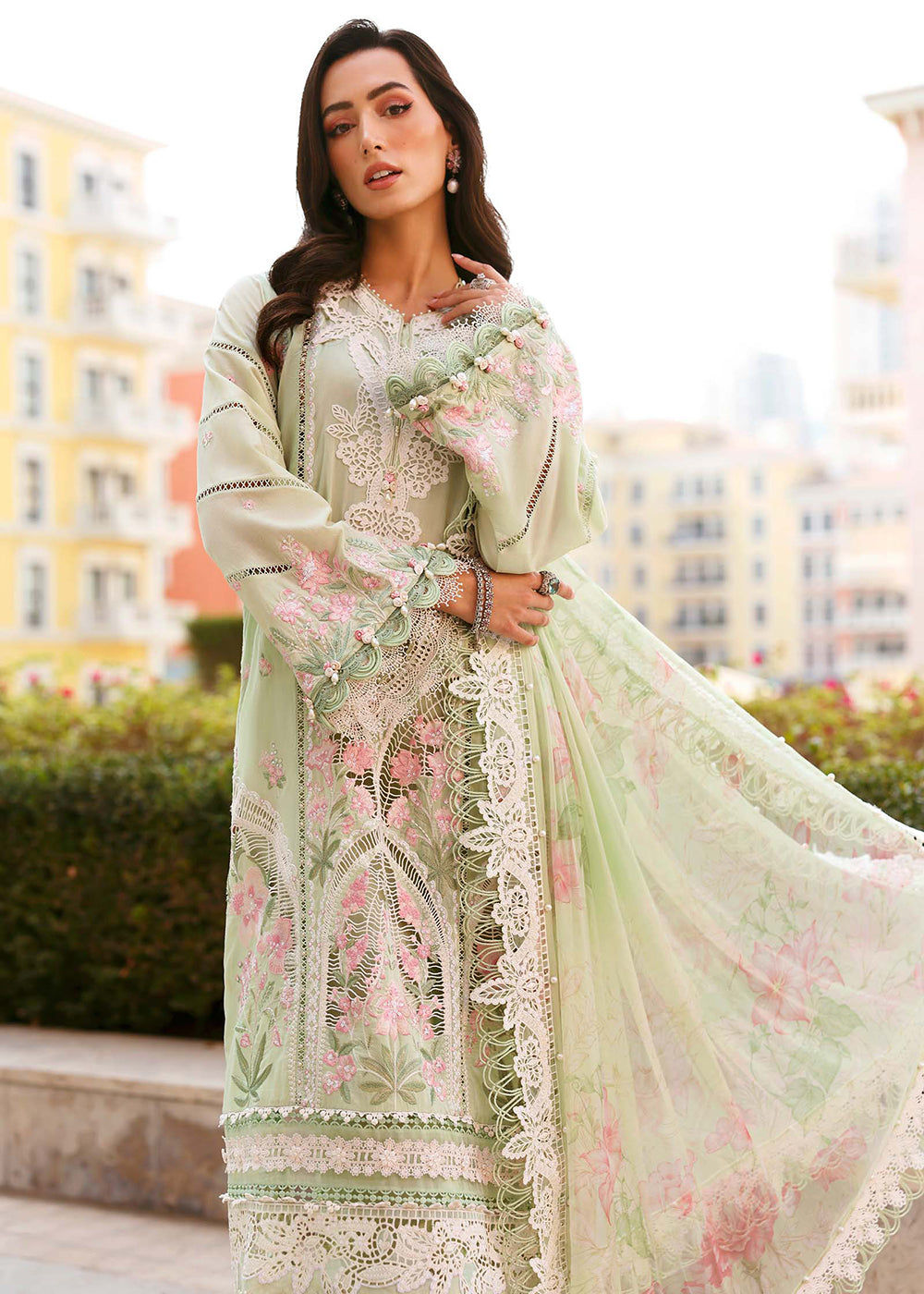 Buy Now Premium Luxury Lawn '26 by Maria B | D-2611A Online in US, UK, Canada, France, Italy, Germany, Greece, Sweden, UAE, Africa & Worldwide at Empress.