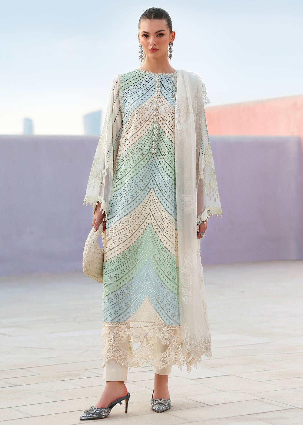 Buy Now Premium Luxury Lawn '26 by Maria B | D-2612A Online in US, UK, Canada, France, Italy, Germany, Greece, Sweden, UAE, Africa & Worldwide at Empress.