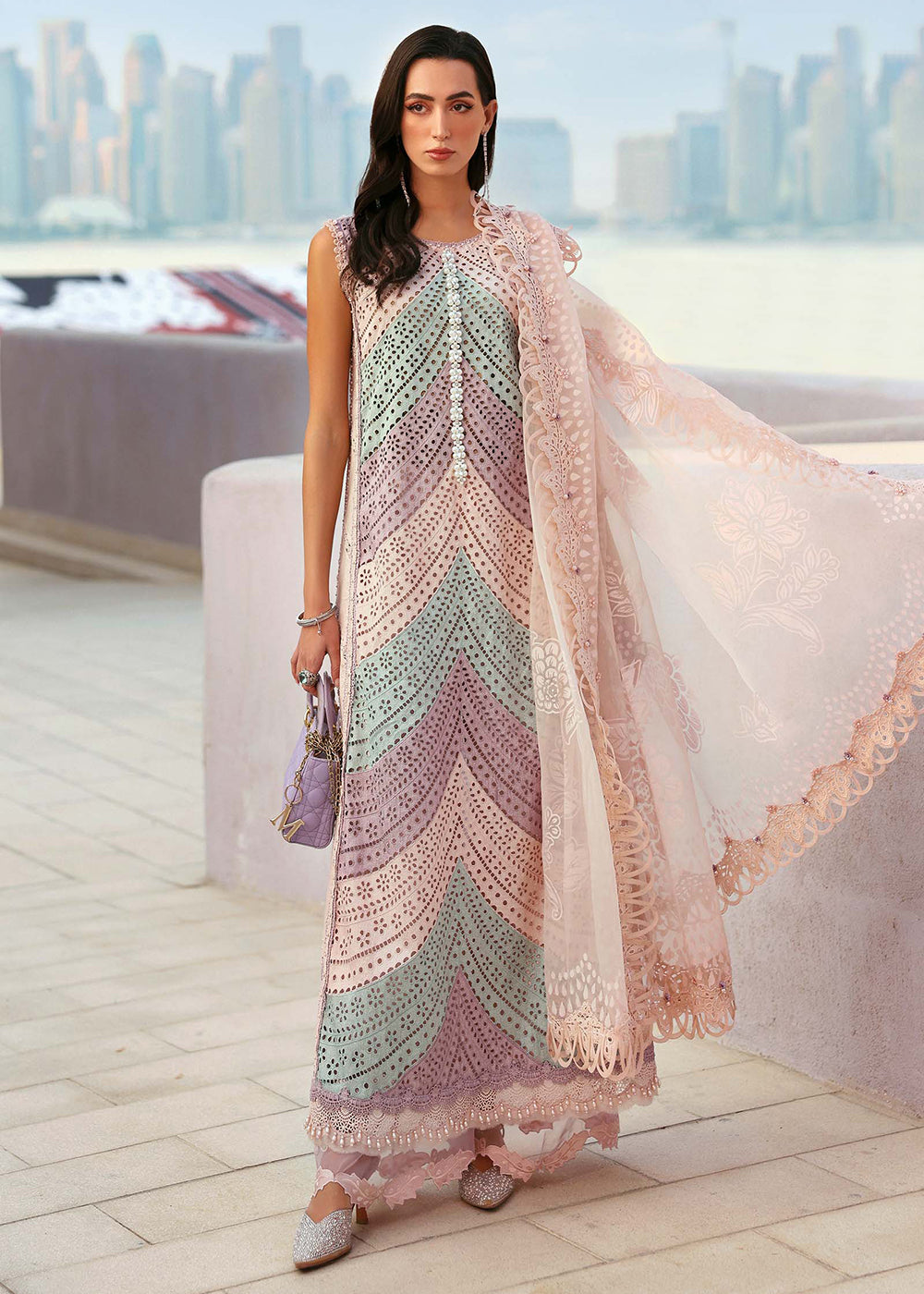 Buy Now Premium Luxury Lawn '26 by Maria B | D-2612B Online in US, UK, Canada, France, Italy, Germany, Greece, Sweden, UAE, Africa & Worldwide at Empress.