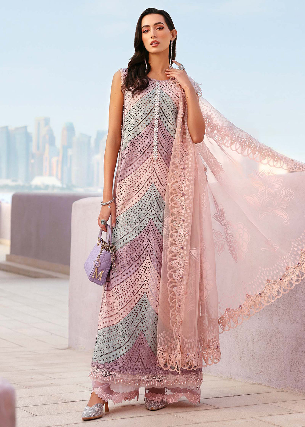 Buy Now Premium Luxury Lawn '26 by Maria B | D-2612B Online in US, UK, Canada, France, Italy, Germany, Greece, Sweden, UAE, Africa & Worldwide at Empress.