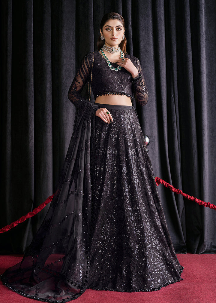 Buy Now Black Lehenga Suit - Afrozeh Luxury Starlet Collection '23 -Black Swan Online in USA, UK, Canada & Worldwide at Empress Clothing. 
