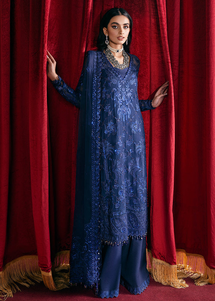 Buy Now Blue Embroidered Suit - Afrozeh Luxury Starlet Collection '23 -Sapphire Elegance Online in USA, UK, Canada & Worldwide at Empress Clothing. 