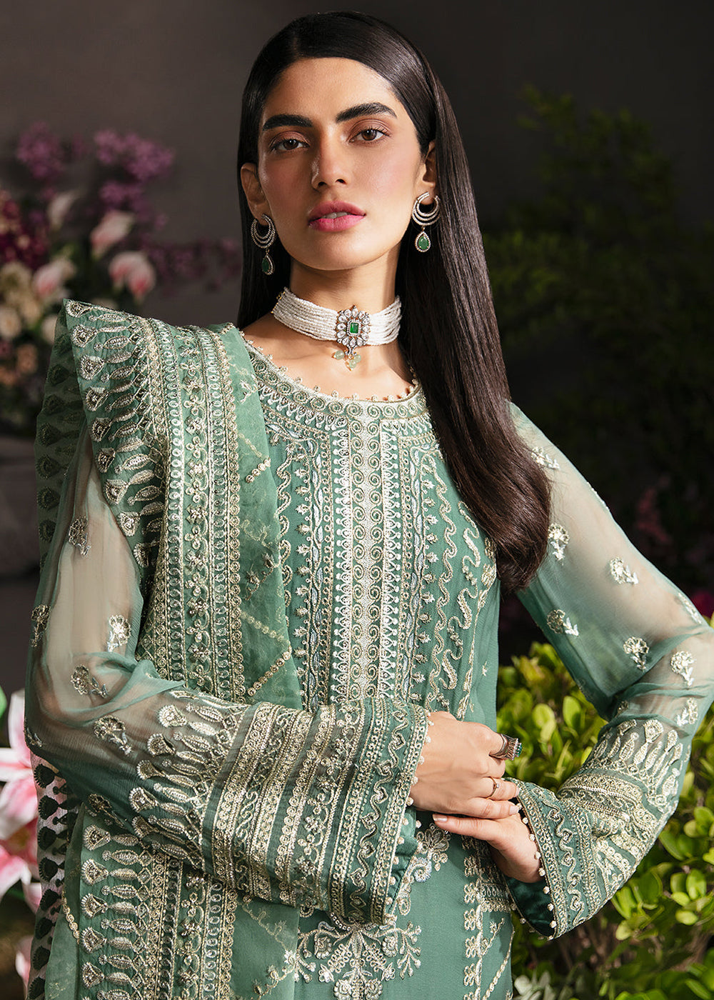 c green colour dresses pakistani Bottle Green Pakistani Dresses