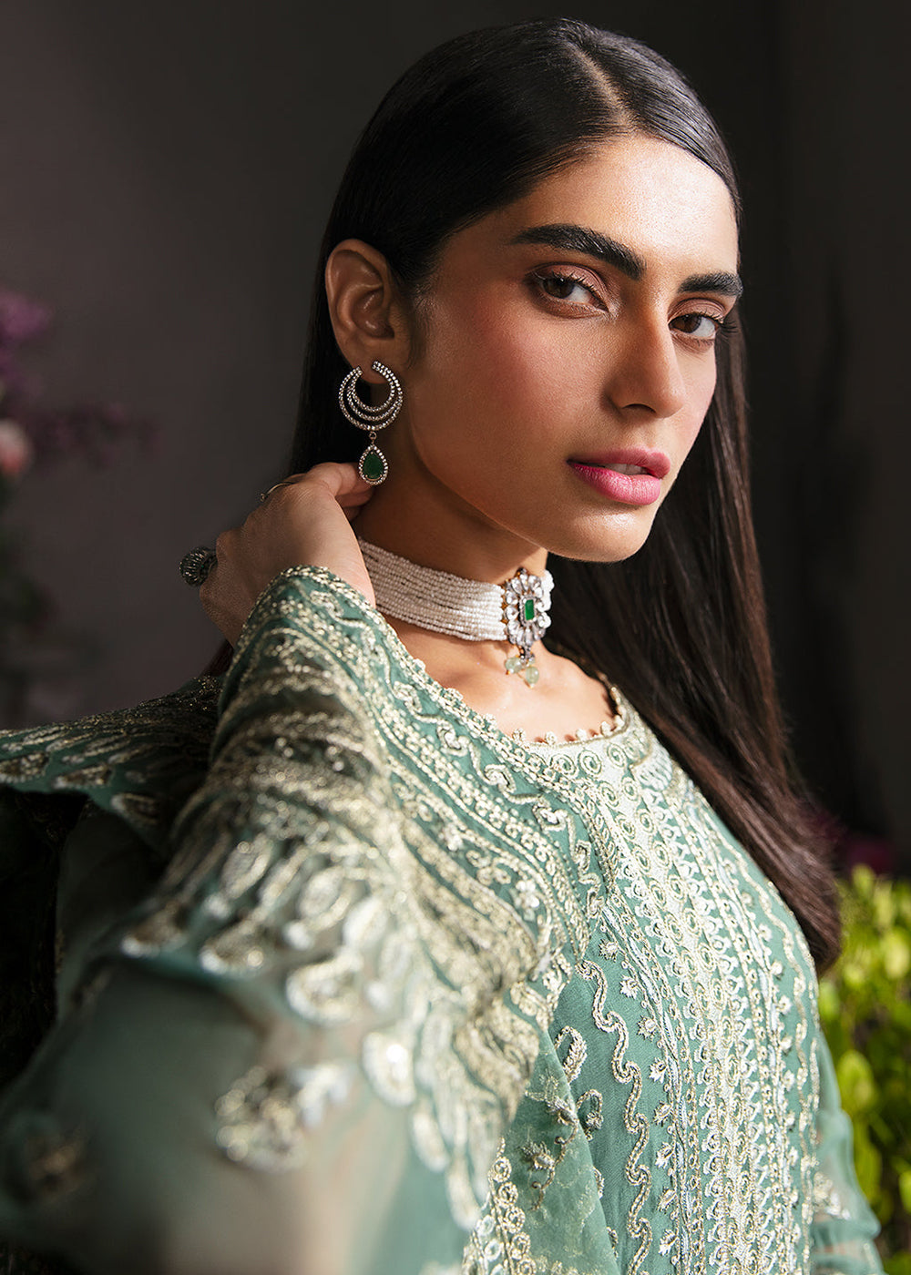 c green colour dresses pakistani Pakistani Green Dresses