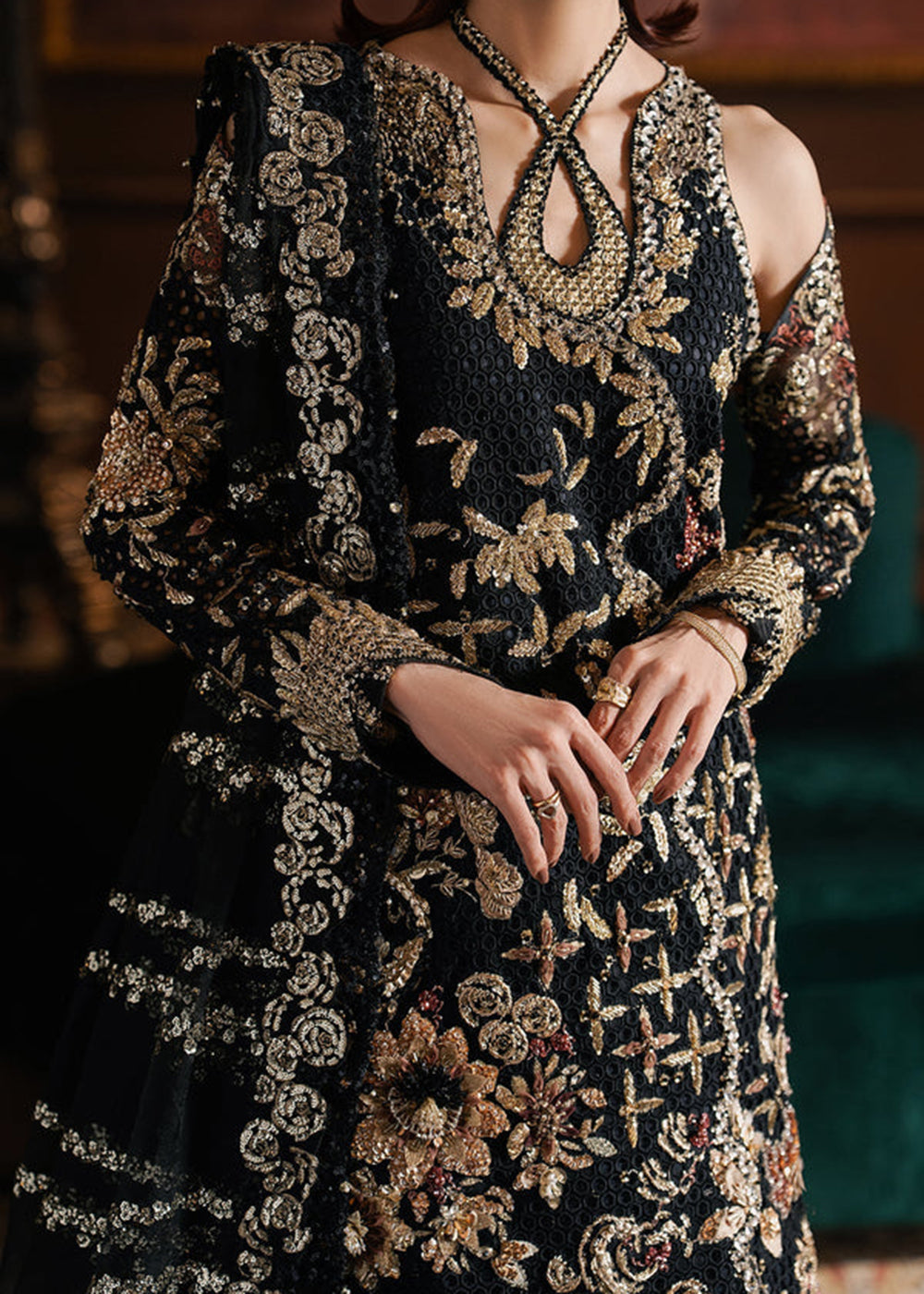 afrozeh black dress Afrozeh | Hayat Formals 25