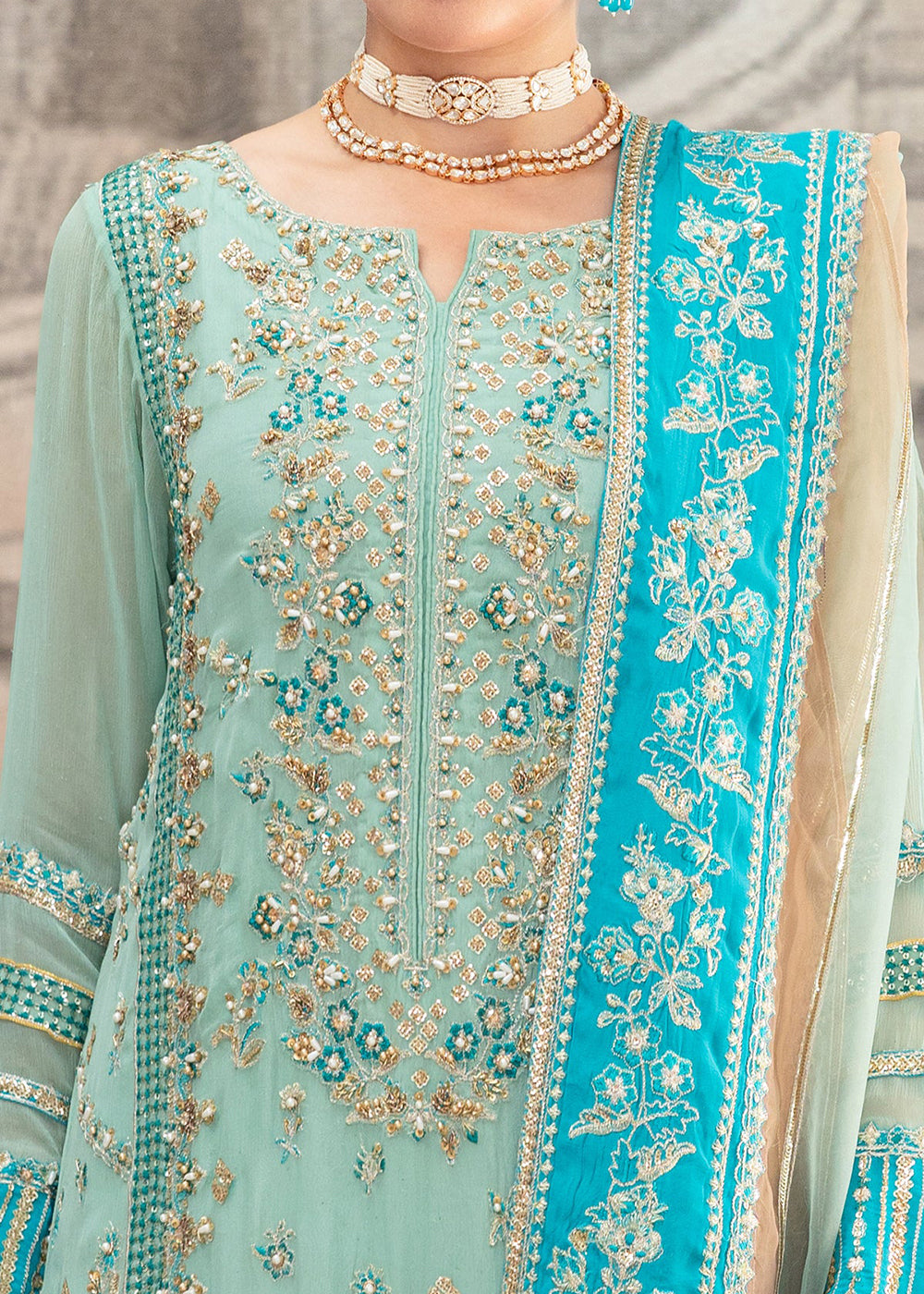 Buy Now Diamond Dust Premium Luxury Chiffon '25 by Charizma | DD5-04 Online in USA, UK, Canada, Germany, Italy, Austria, France & Worldwide at Empress Clothing.