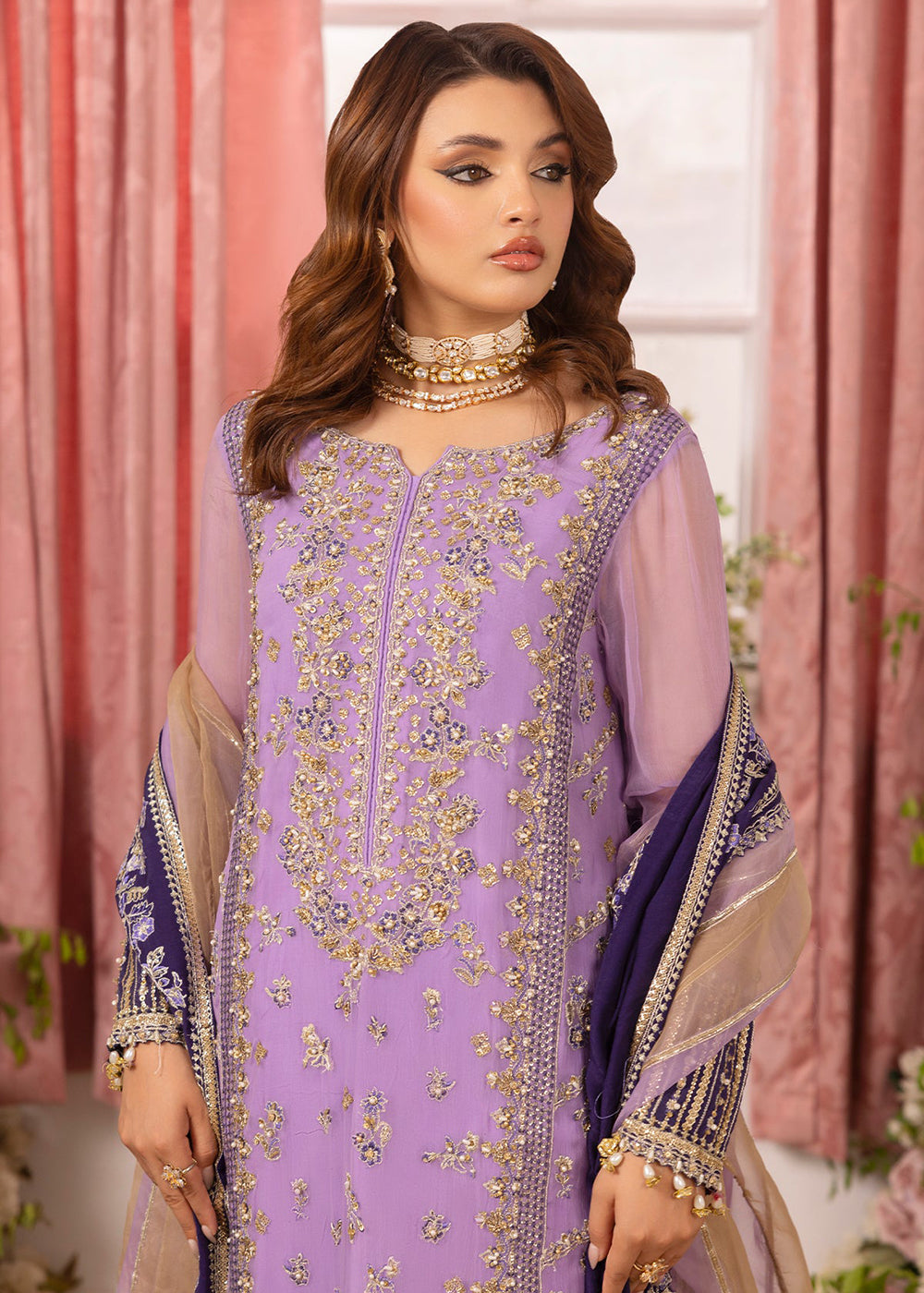 Buy Now Diamond Dust Premium Luxury Chiffon '25 by Charizma | DD5-05 Online in USA, UK, Canada, Germany, Italy, Austria, France & Worldwide at Empress Clothing.