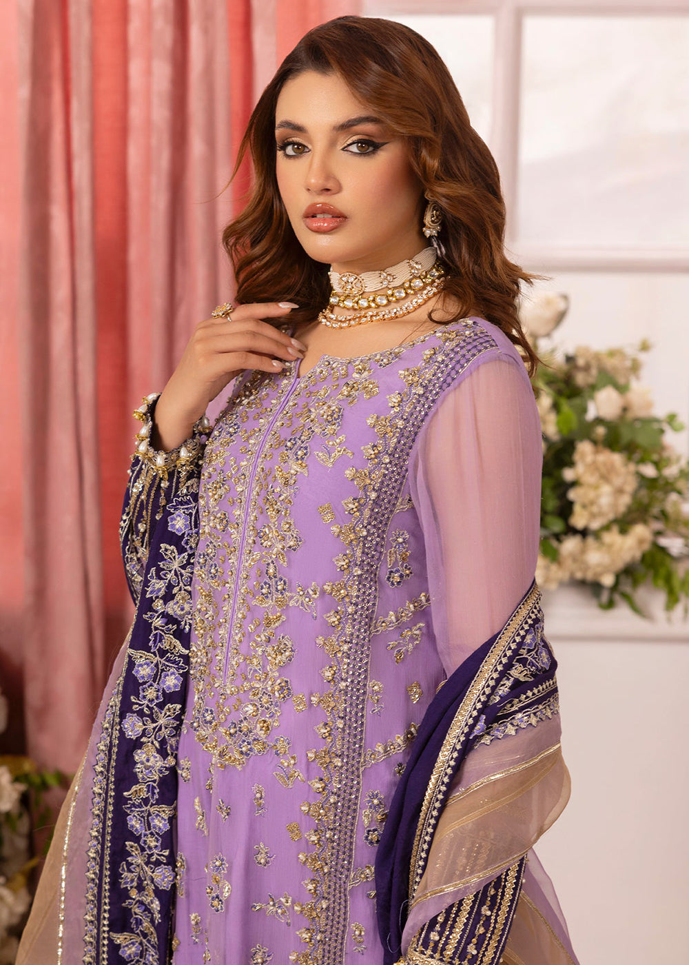 Buy Now Diamond Dust Premium Luxury Chiffon '25 by Charizma | DD5-05 Online in USA, UK, Canada, Germany, Italy, Austria, France & Worldwide at Empress Clothing.