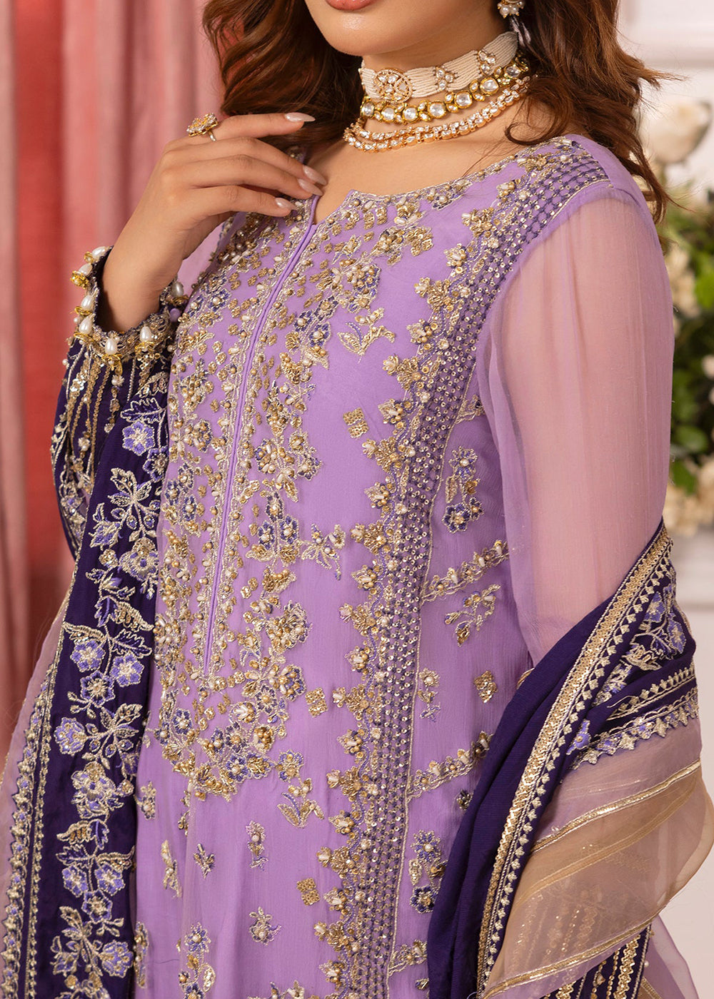 Buy Now Diamond Dust Premium Luxury Chiffon '25 by Charizma | DD5-05 Online in USA, UK, Canada, Germany, Italy, Austria, France & Worldwide at Empress Clothing.