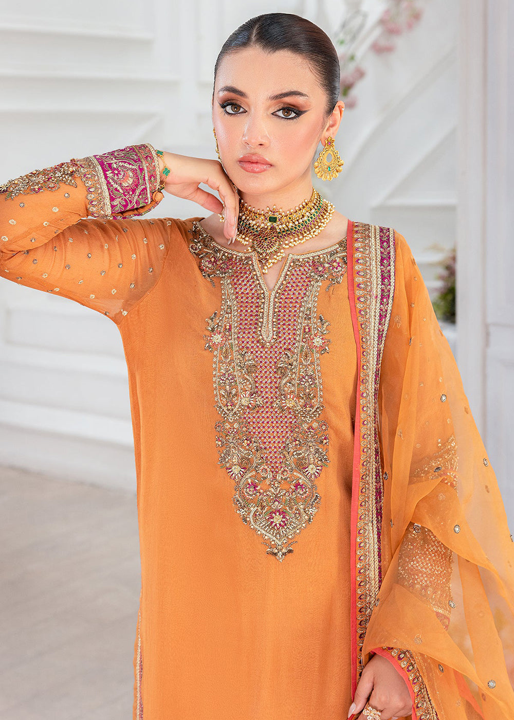 Buy Now Diamond Dust Premium Luxury Chiffon '25 by Charizma | DD5-06 Online in USA, UK, Canada, Germany, Italy, Austria, France & Worldwide at Empress Clothing.