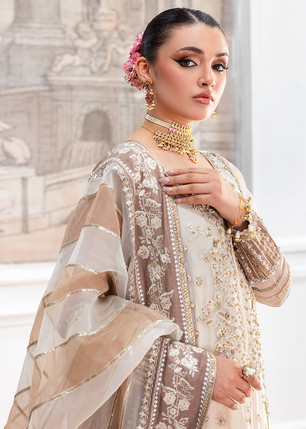 Buy Now Diamond Dust Premium Luxury Chiffon '25 by Charizma | DD5-07 Online in USA, UK, Canada, Germany, Italy, Austria, France & Worldwide at Empress Clothing.