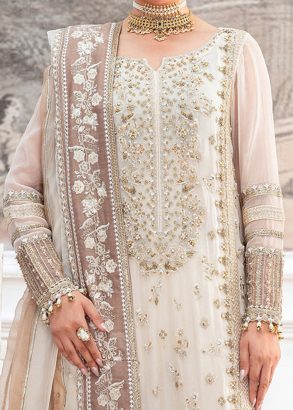 Buy Now Diamond Dust Premium Luxury Chiffon '25 by Charizma | DD5-07 Online in USA, UK, Canada, Germany, Italy, Austria, France & Worldwide at Empress Clothing.