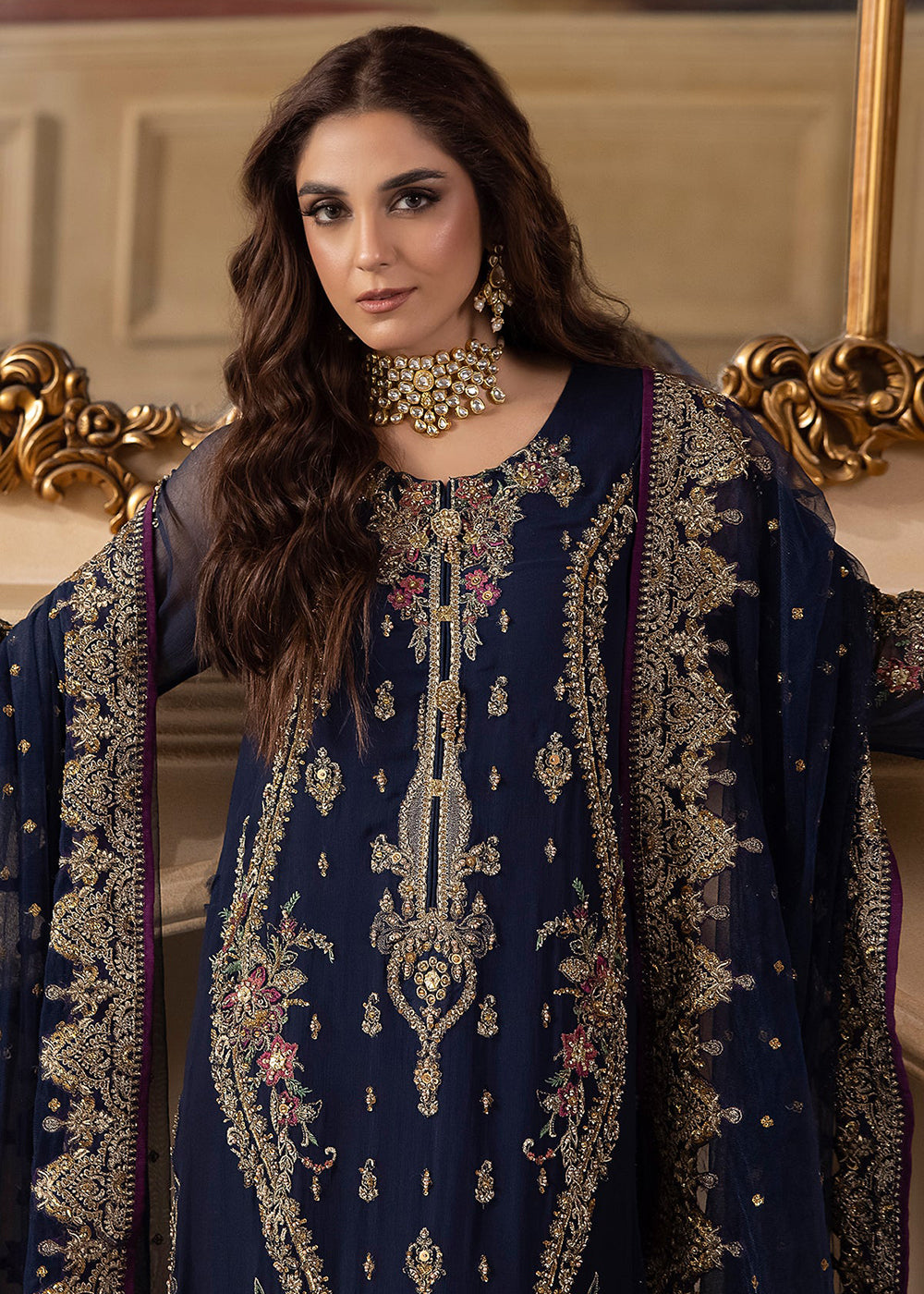 Buy Now Dastan E Jashan Premium Chiffon '24 by Charizma | DJW4-01 Online at Empress Online in USA, UK, France, UAE, Canada & Worldwide at Empress Clothing.