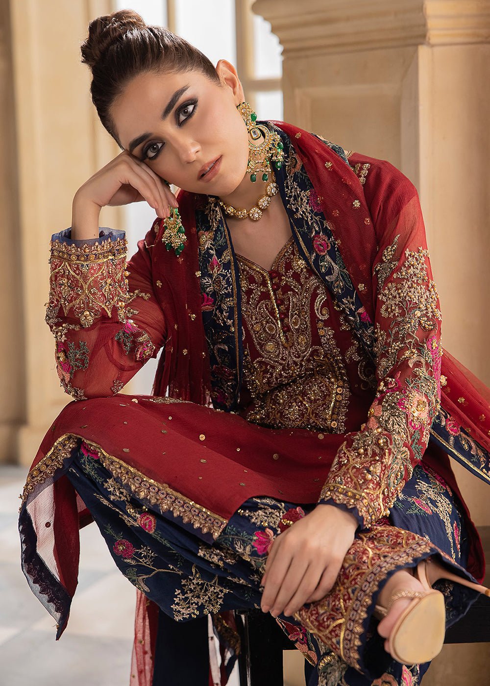 Buy Now Dastan E Jashan Premium Chiffon '24 by Charizma | DJW4-02 Online at Empress Online in USA, UK, France, UAE, Canada & Worldwide at Empress Clothing.