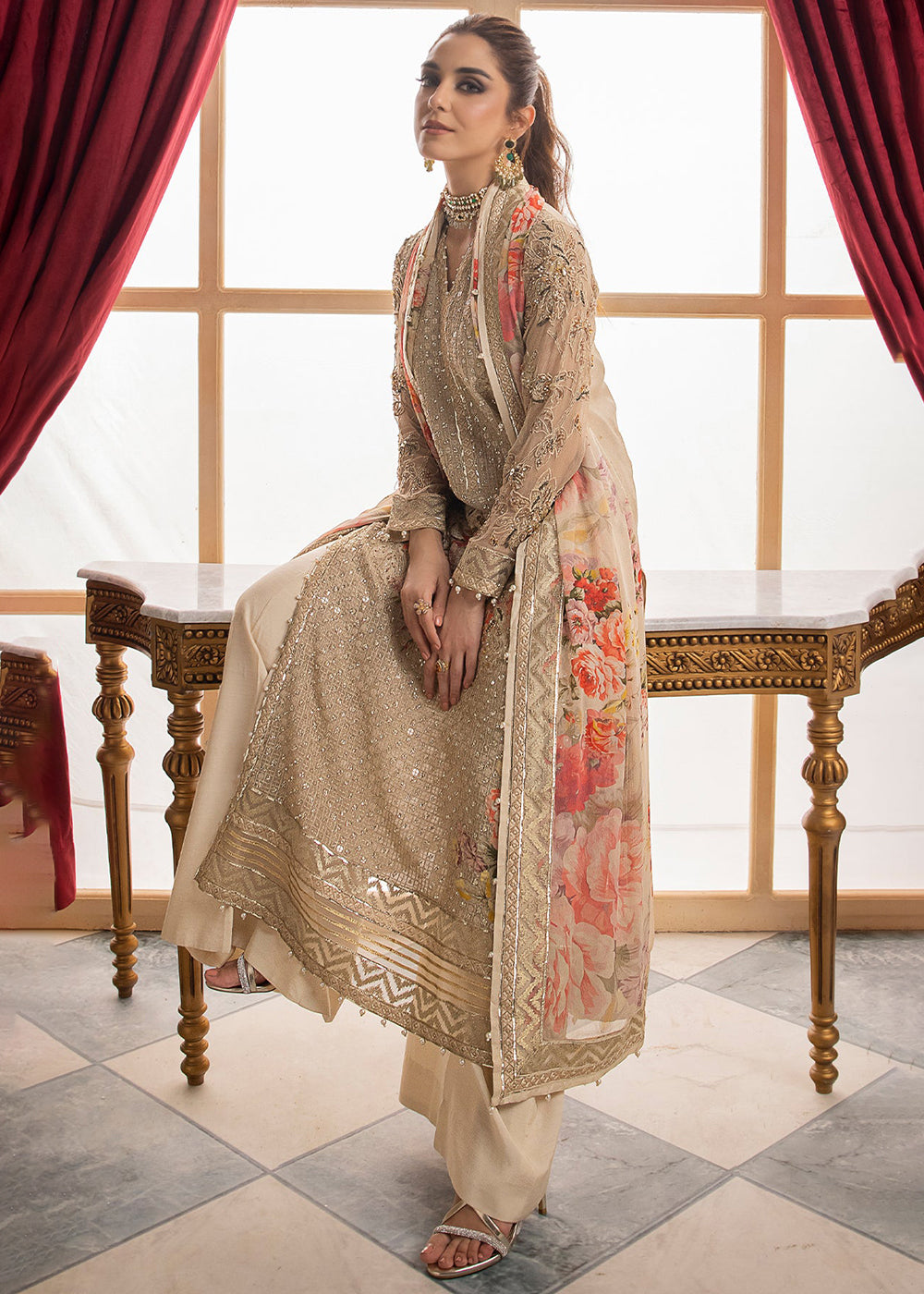 Buy Now Dastan E Jashan Premium Chiffon '24 by Charizma | DJW4-05 Online at Empress Online in USA, UK, France, UAE, Canada & Worldwide at Empress Clothing.