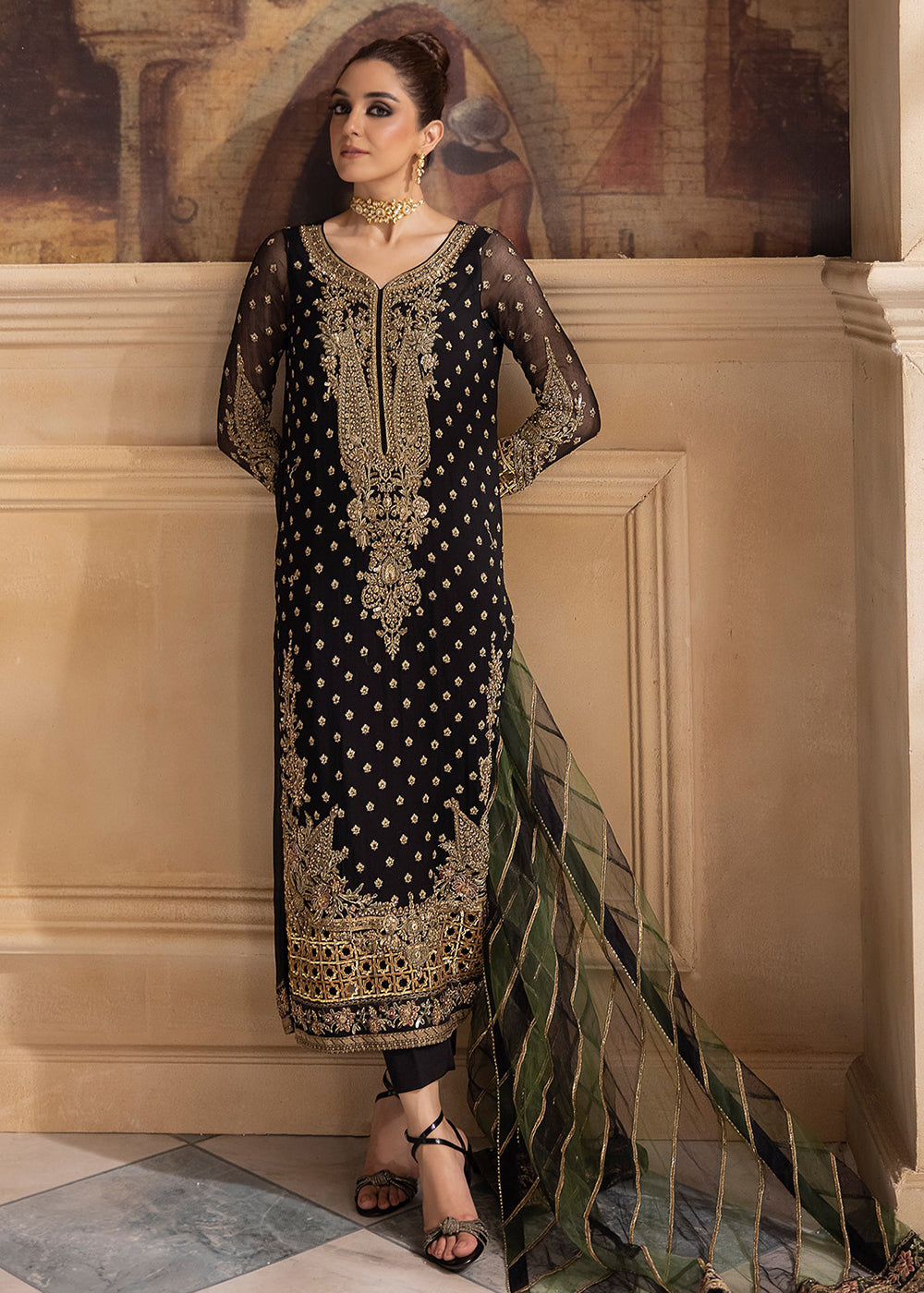 Buy Now Dastan E Jashan Premium Chiffon '24 by Charizma | DJW4-06 Online at Empress Online in USA, UK, France, UAE, Canada & Worldwide at Empress Clothing.