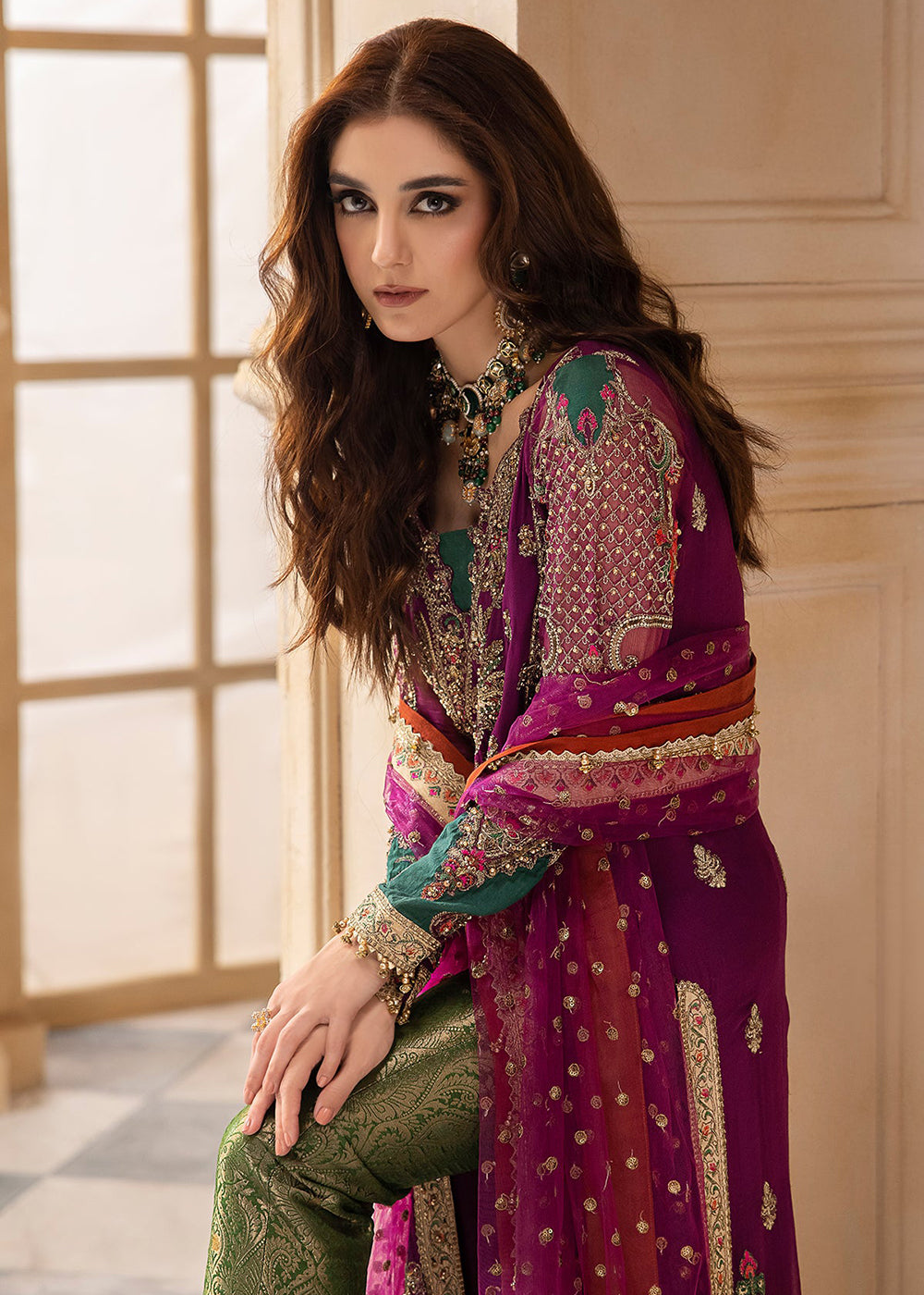 Buy Now Dastan E Jashan Premium Chiffon '24 by Charizma | DJW4-08 Online at Empress Online in USA, UK, France, UAE, Canada & Worldwide at Empress Clothing. 