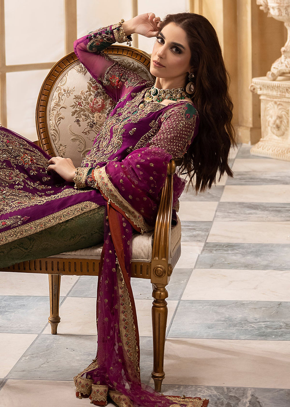 Buy Now Dastan E Jashan Premium Chiffon '24 by Charizma | DJW4-08 Online at Empress Online in USA, UK, France, UAE, Canada & Worldwide at Empress Clothing. 