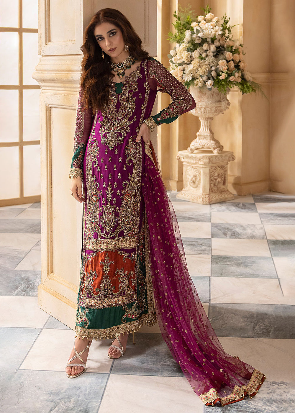 Buy Now Dastan E Jashan Premium Chiffon '24 by Charizma | DJW4-08 Online at Empress Online in USA, UK, France, UAE, Canada & Worldwide at Empress Clothing. 