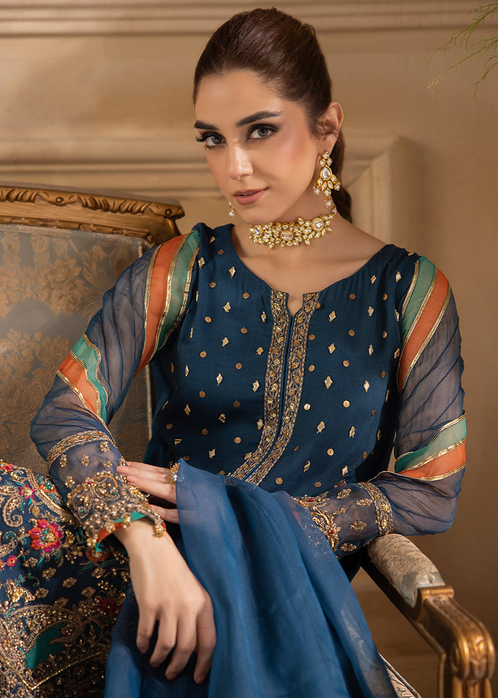 Buy Now Dastan E Jashan Premium Chiffon '24 by Charizma | DJW4-09 Online at Empress Online in USA, UK, France, UAE, Canada & Worldwide at Empress Clothing