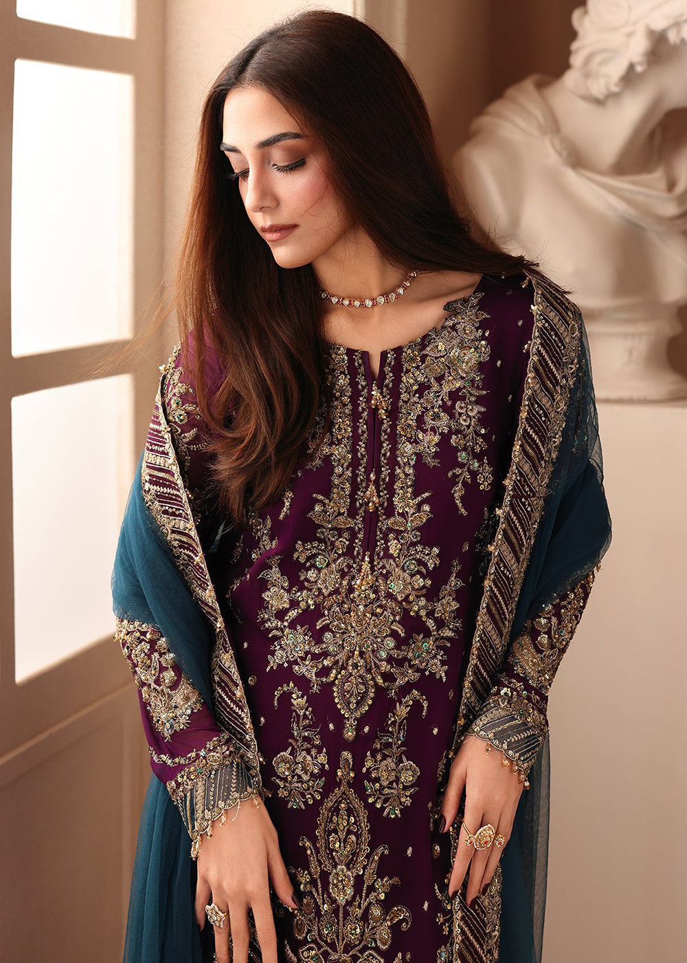Buy Now Dastaan E Jashan Luxury Chiffon '26 by Charizma Online in US, UK, Canada, France, Italy, Germany, Greece, Sweden, Austria, UAE & Worldwide at Empress.