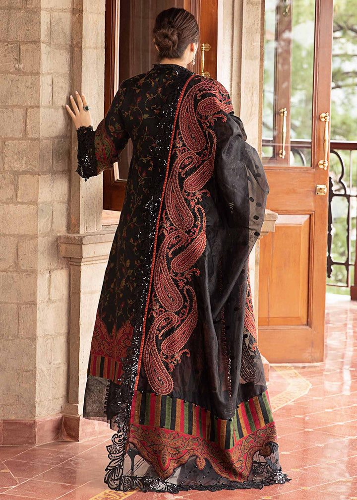 Buy Now Winter Luxe 2024 by Maria B | DL-1204 Black & Maroon Online at Empress Online in USA, UK, Canada & Worldwide at Empress Clothing. 