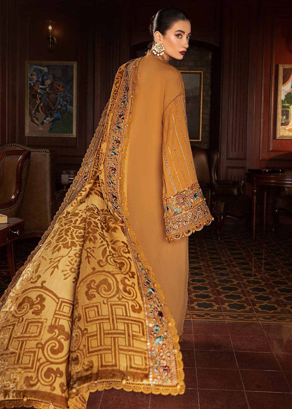 Buy Winter Luxe 2024 by Maria B | DL-1207 Mustard at Empress Clothing Buy Winter Luxe 2024 by Maria B | DL-1207 Mustard at Empress Clothing