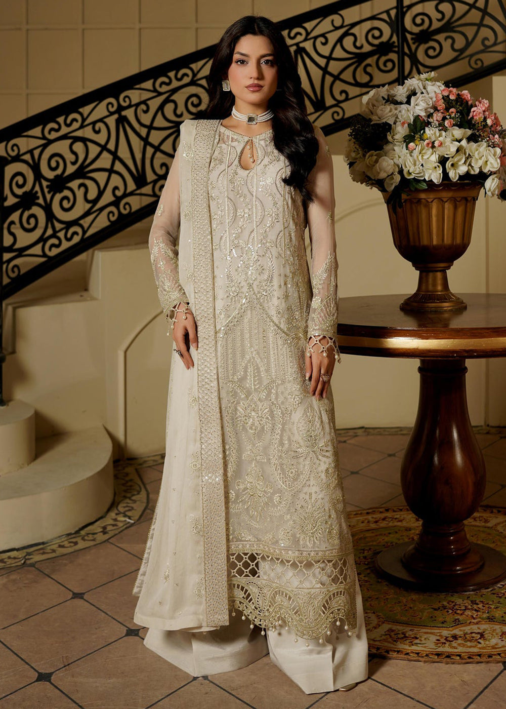 Buy Now Aarzu Luxury Formals '25 by Maryam's | Dove Online in USA, UK, Canada, France, Italy, Germany, Qatar, UAE, Singapore & Worldwide at Empress Clothing.
