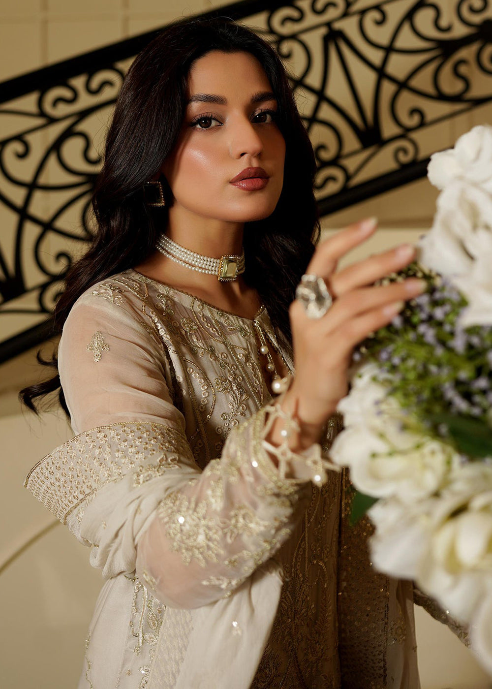 Buy Now Aarzu Luxury Formals '25 by Maryam's | Dove Online in USA, UK, Canada, France, Italy, Germany, Qatar, UAE, Singapore & Worldwide at Empress Clothing.