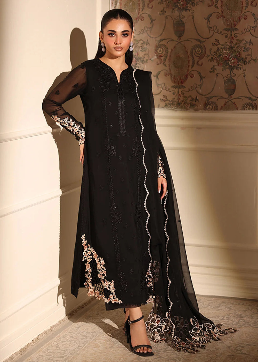 Buy Now Ensembles Party Wear '25 by Azure | Dusken Lace Online in USA, UK, Canada, France, Italy, Germany, Greece, Sweden, Africa, UAE & Worldwide at Empress.