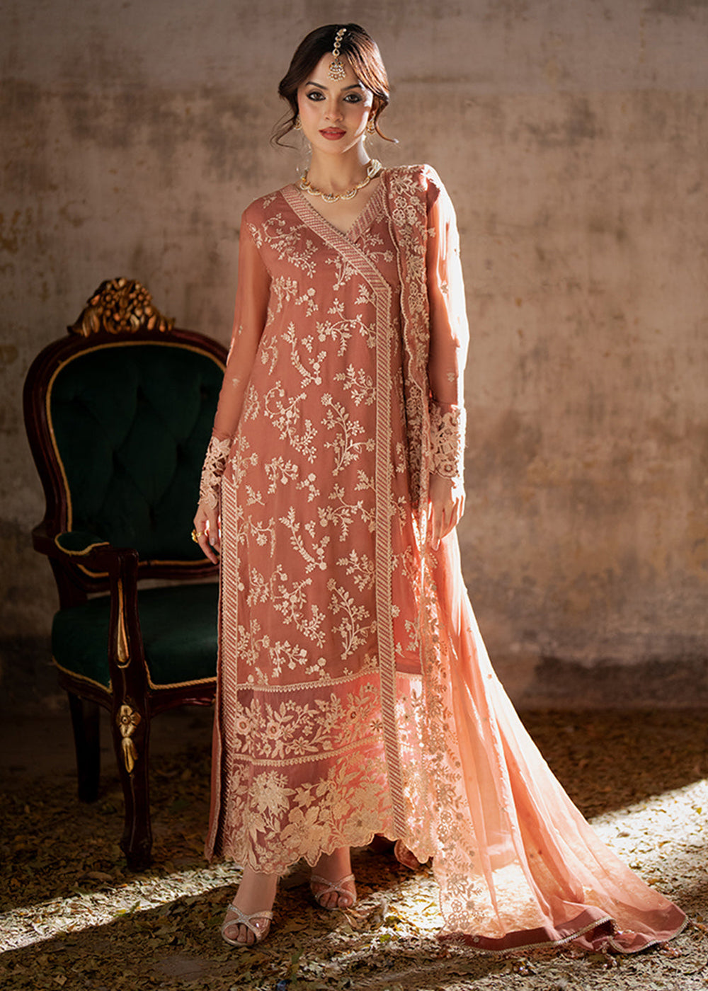 Buy Now Ensembles Embroidered Formals '25 by Azure | Dusky Bloom Online in USA, UK, Canada & Worldwide at Empress Clothing.