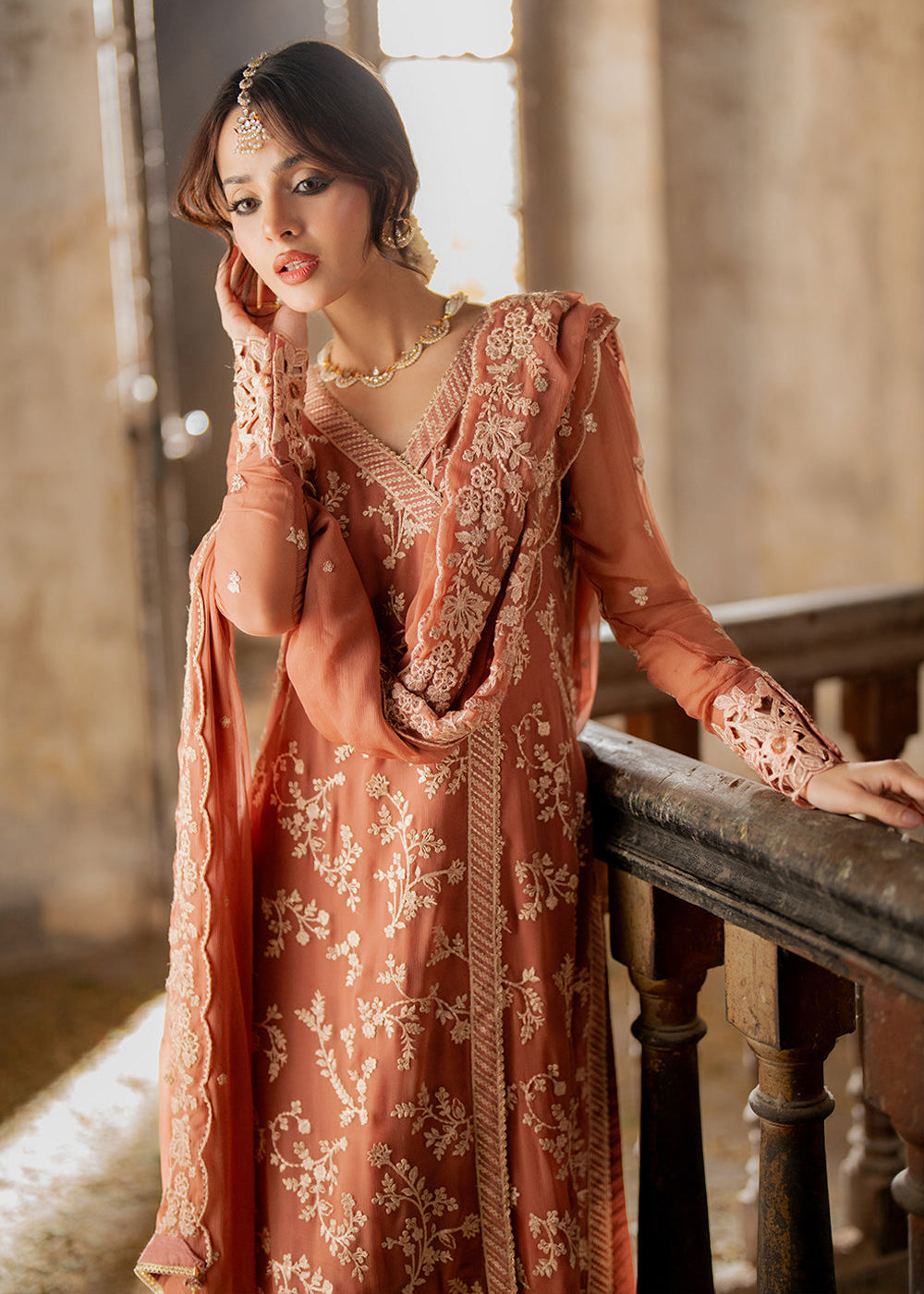 Buy Now Ensembles Embroidered Formals '25 by Azure | Dusky Bloom Online in USA, UK, Canada & Worldwide at Empress Clothing.