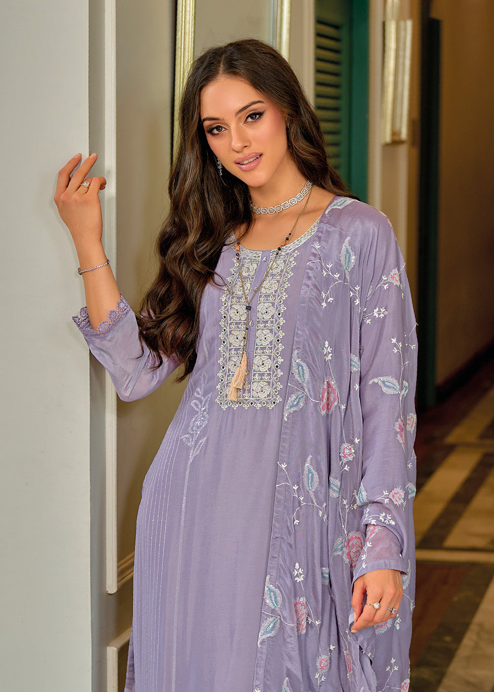 Buy Now Exquisite Purple Premium Silk Festive Wear Salwar Suit Online in USA, UK, Canada, Germany, Australia & Worldwide at Empress Clothing.
