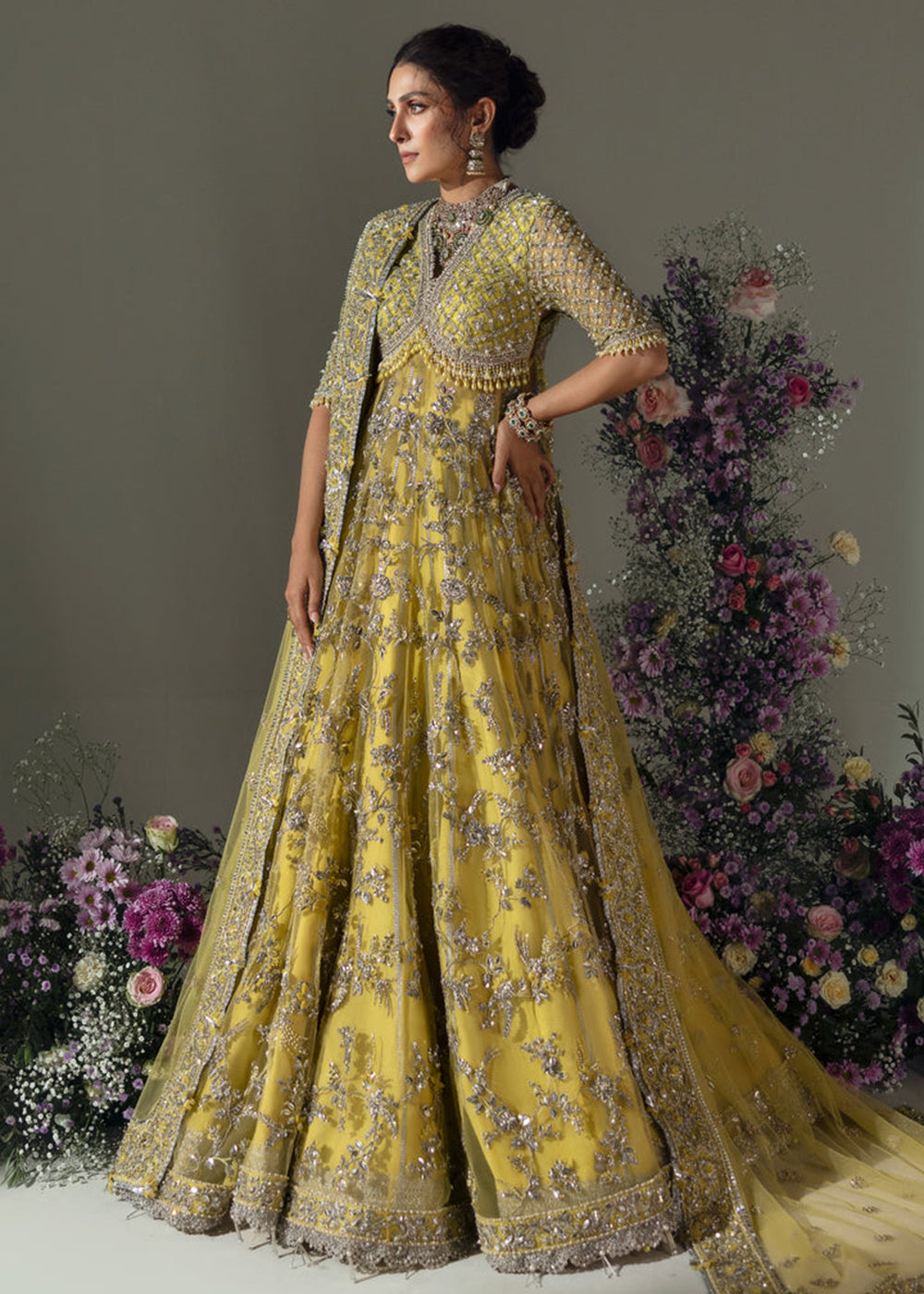 Buy Now Wedding Festive '24 by Elan | LIME BLOSSOM (EC24-03) Online at Empress Online in USA, UK, France, UAE & Worldwide at Empress Clothing. 