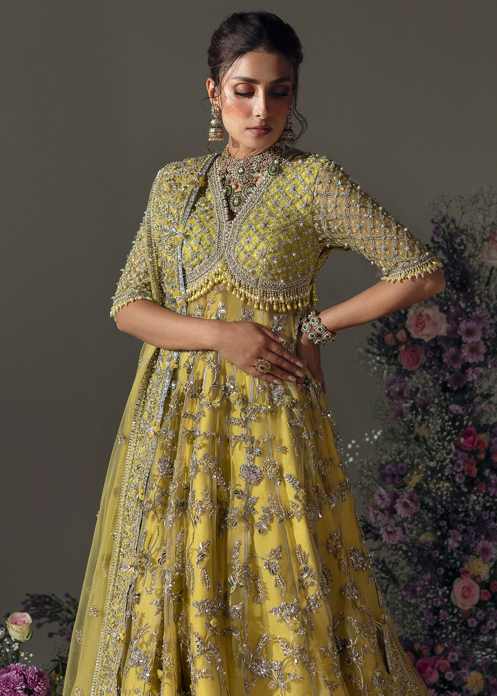 Buy Now Wedding Festive '24 by Elan | LIME BLOSSOM (EC24-03) Online at Empress Online in USA, UK, France, UAE & Worldwide at Empress Clothing. 