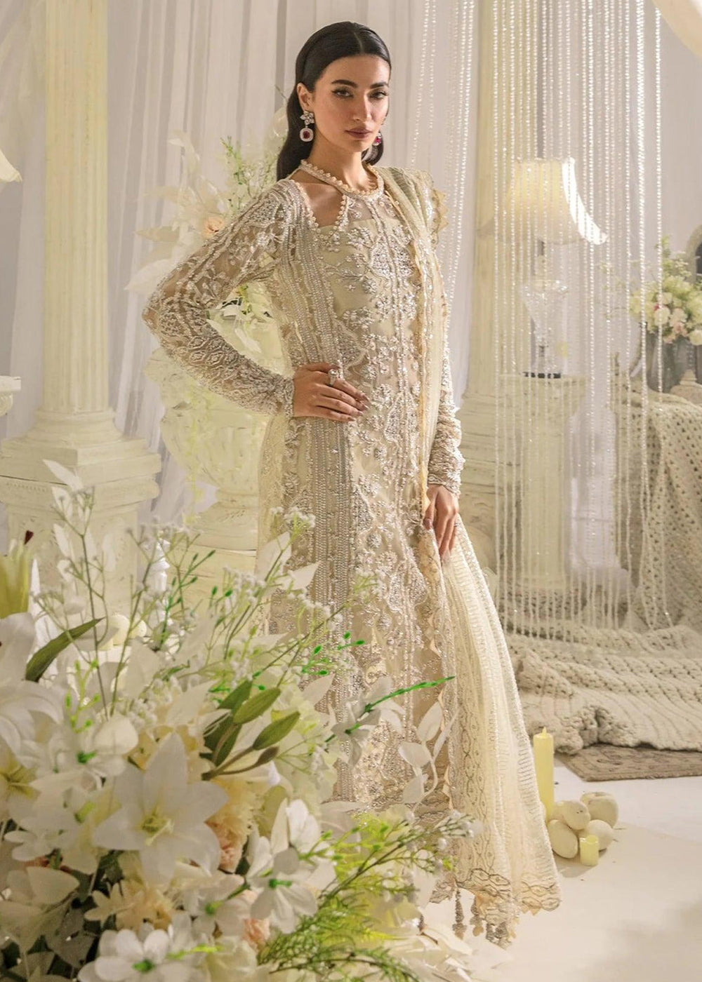 Buy Now Evara Luxury Formals Collection '24 by Elaf Premium | EFE-01 AURA Online at Empress Online in USA, UK, France, UAE, Canada & Worldwide at Empress Clothing. 