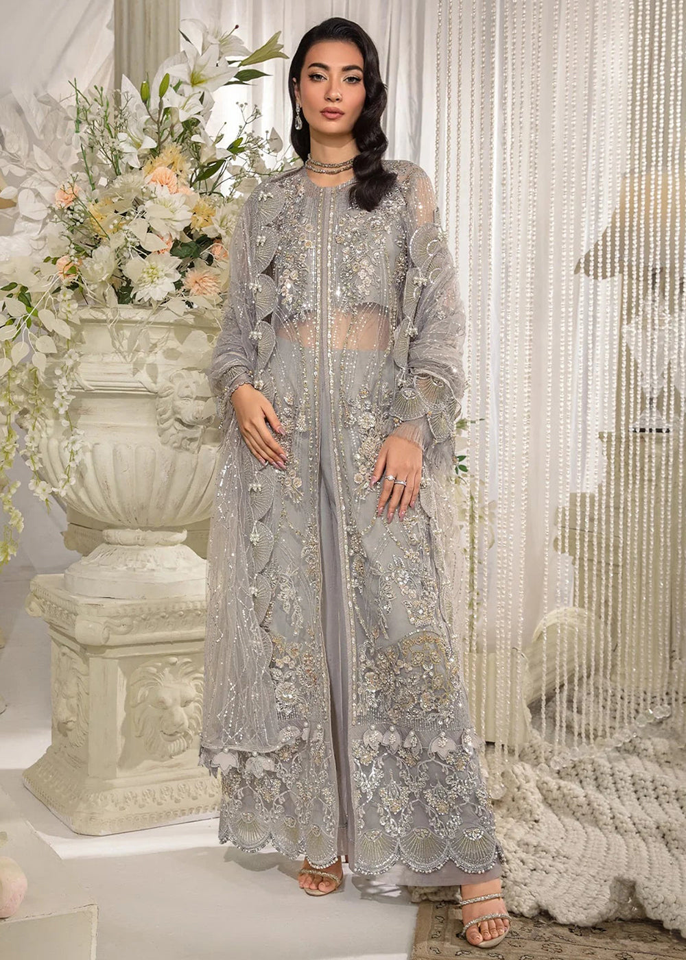 Buy Now Evara Luxury Formals Collection '24 by Elaf Premium | EFE-04 DOVE Online at Empress Online in USA, UK, France, UAE, Canada & Worldwide at Empress Clothing. 