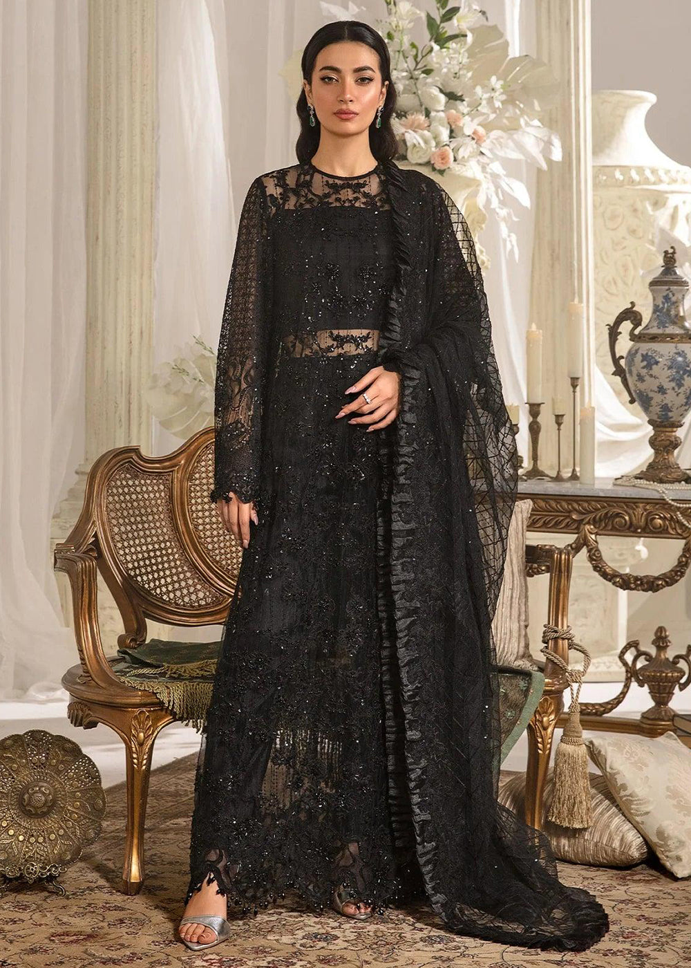 Buy Now Evara Luxury Formals Collection '24 by Elaf Premium | EFE-05 MAJESTY Online at Empress Online in USA, UK, France, UAE, Canada & Worldwide at Empress Clothing. 