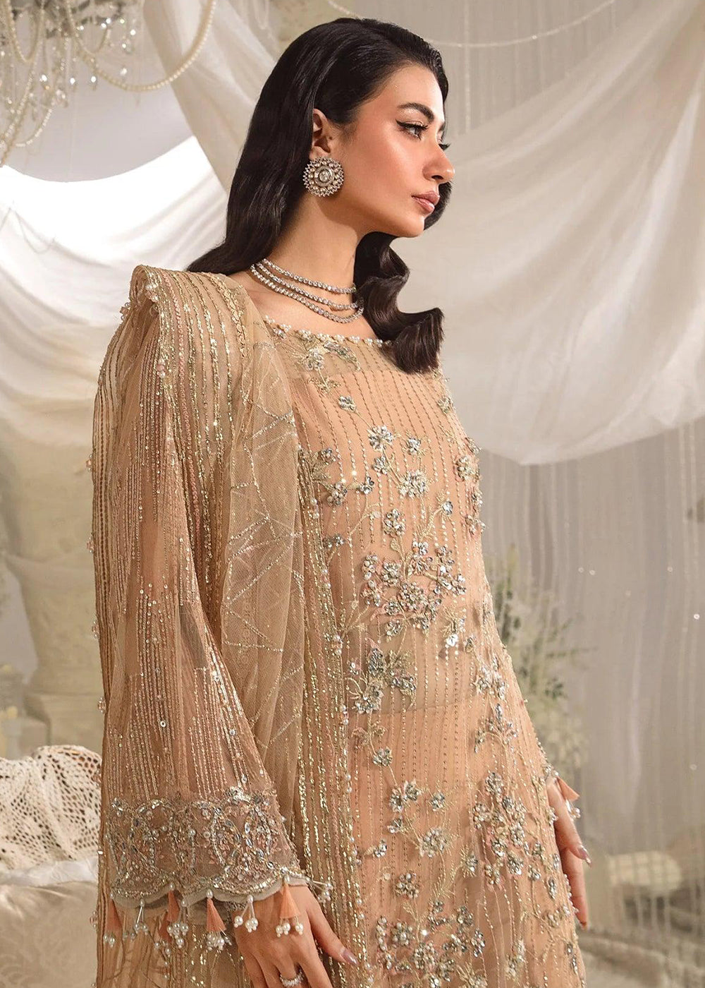 Buy Now Evara Luxury Formals Collection '24 by Elaf Premium | EFE-06 ZYVA Online at Empress Online in USA, UK, France, UAE, Canada & Worldwide at Empress Clothing.